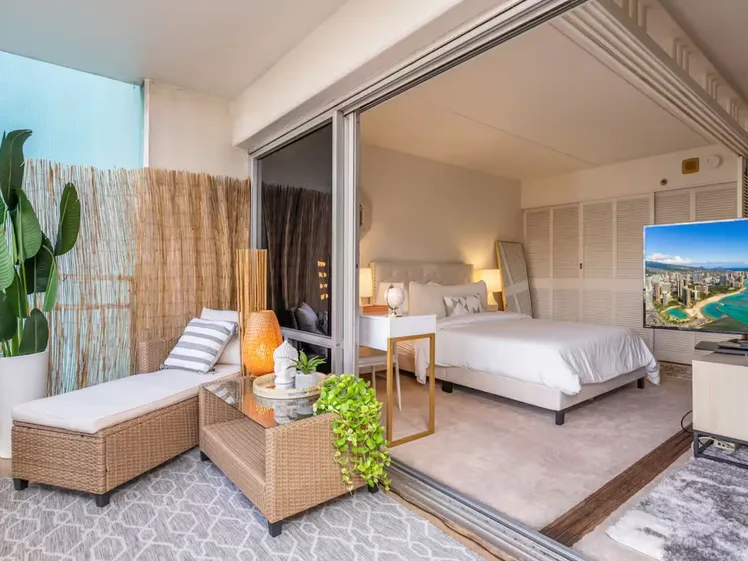 Suite con accesso diretto all'oceano e arredamento bohemien
